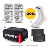 PASTE Set – Performance Socks, Grip Tapes, Schienbeinschoner, Schuhtasche