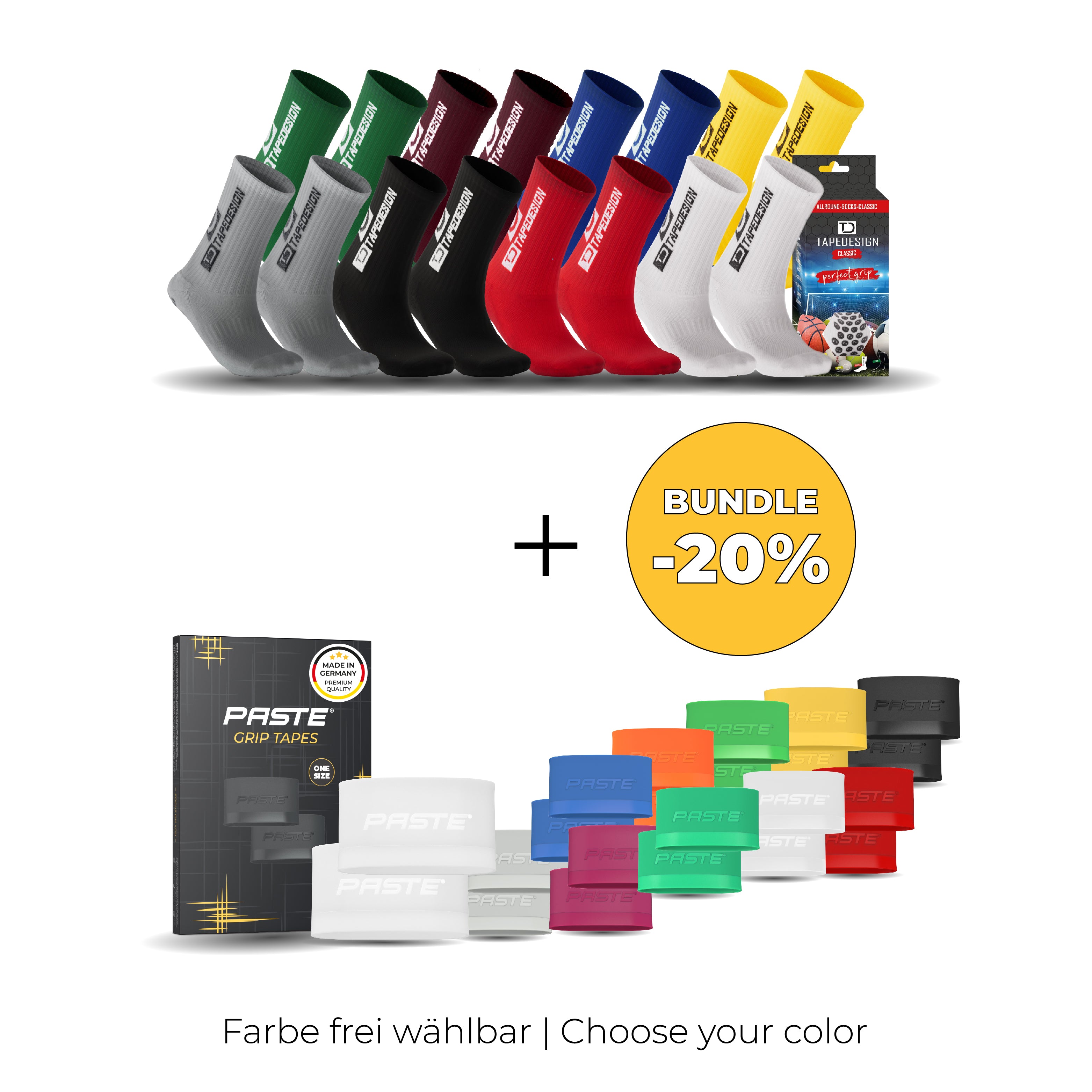 TAPEDESIGN x PASTE Set Classic Socks, Grip Tapes PASTE®