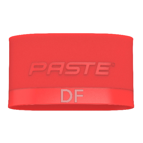 PASTE® Sujeta espinilleras de silicona de fútbol para hombres - Rojo