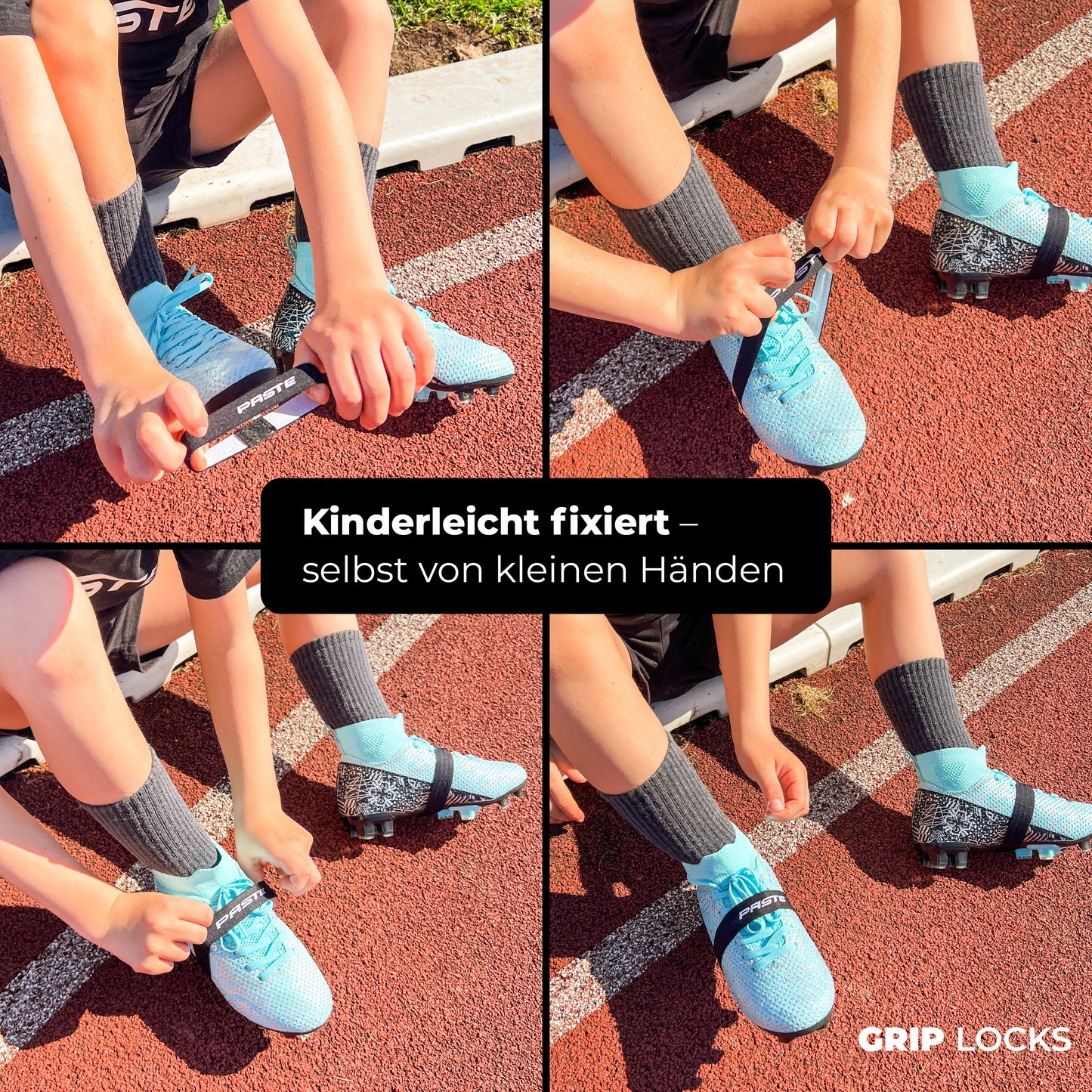 Bånd til fastgørelse af snørebånd til børn