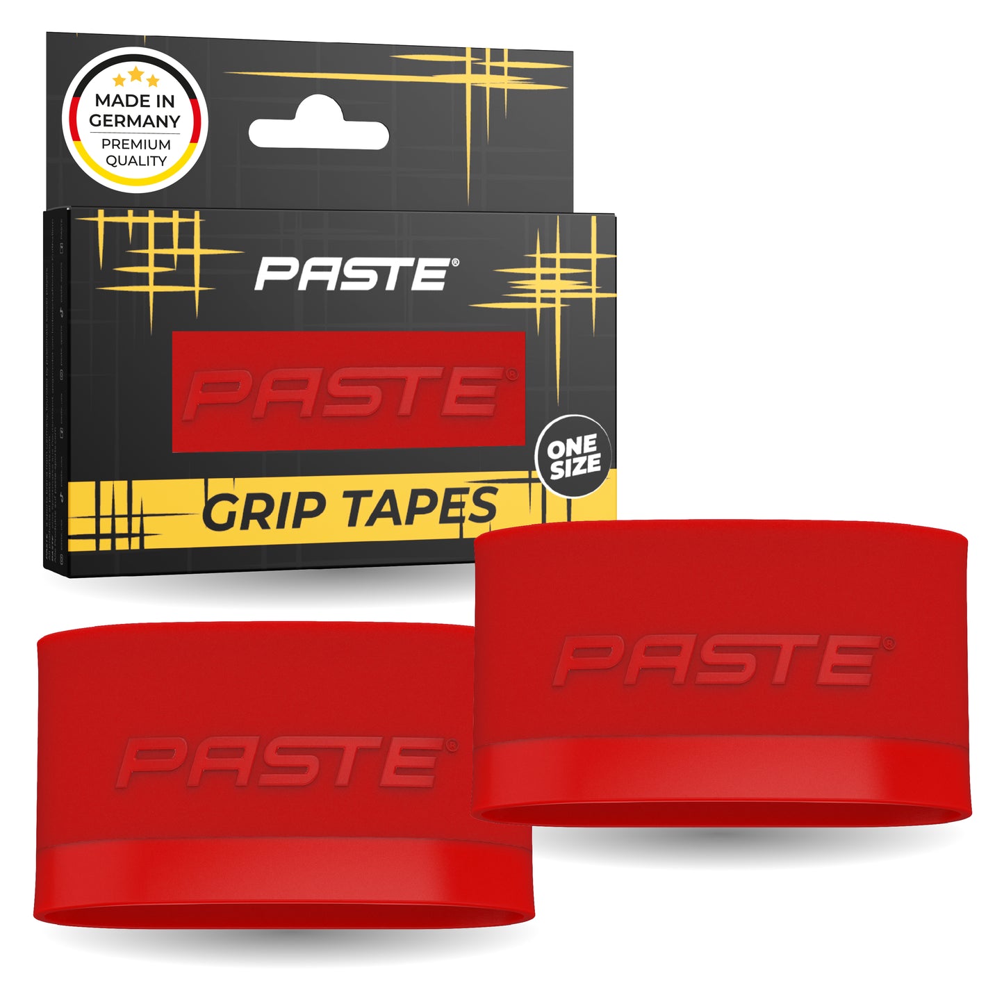 PASTE® Sujeta espinilleras de silicona de fútbol para hombres - Rojo