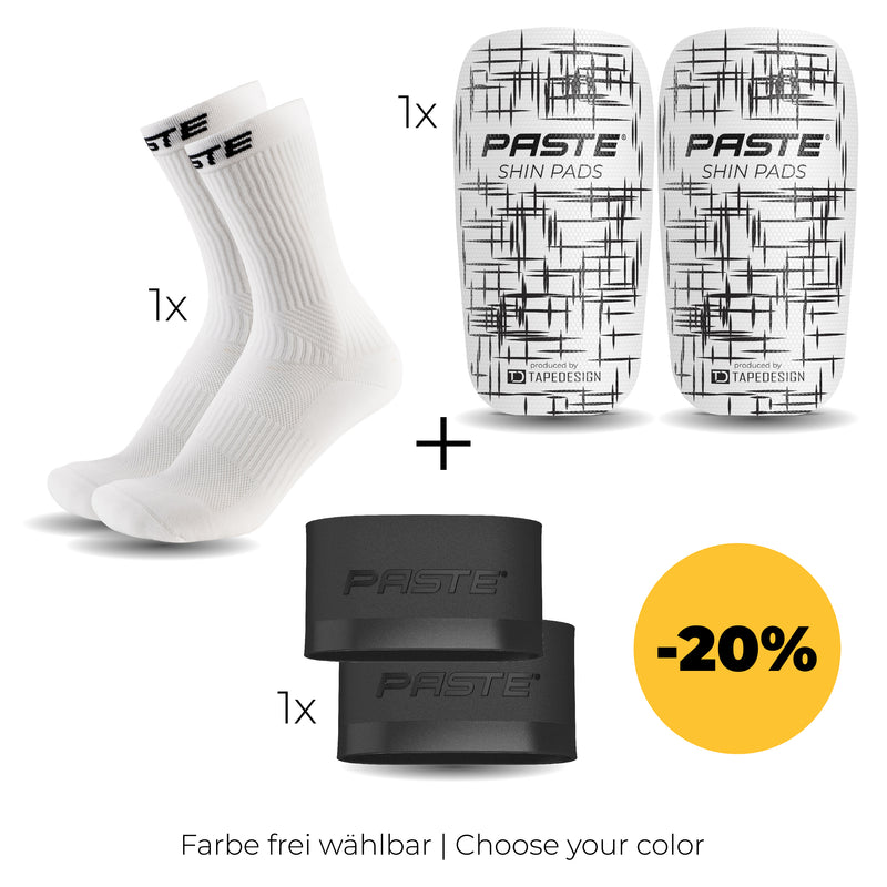 Set PASTE - Calzini performanti, nastri di presa, parastinchi PERSONALIZZATI