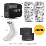 PASTE Set – Performance Socks, Grip Tapes, Schienbeinschoner CUSTOM, Aufbewahrungstasche