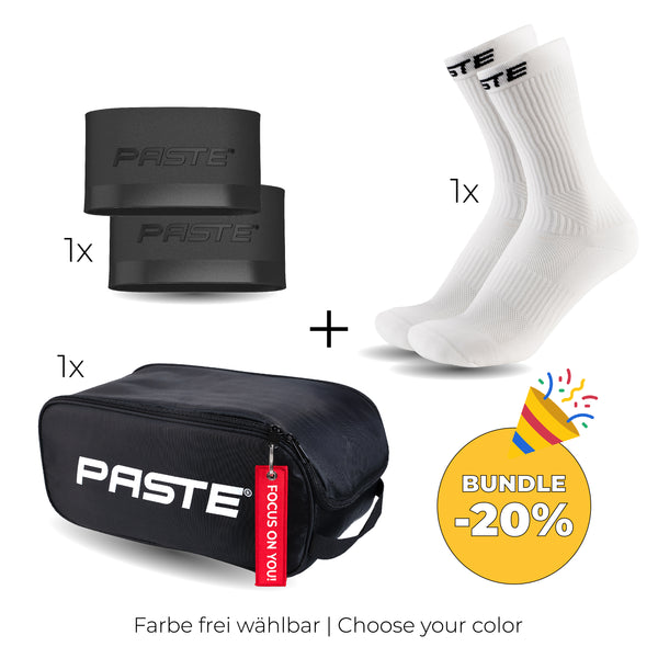 PASTE Set – Performance Socks, Grip Tapes, Schuhtasche