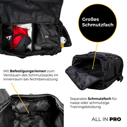 ALL IN PRO Sporttasche mit Schuhfach & Rucksackfunktion